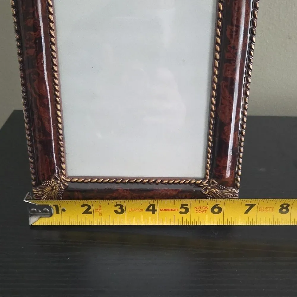 Elegant Brown and Gold Picture Frame